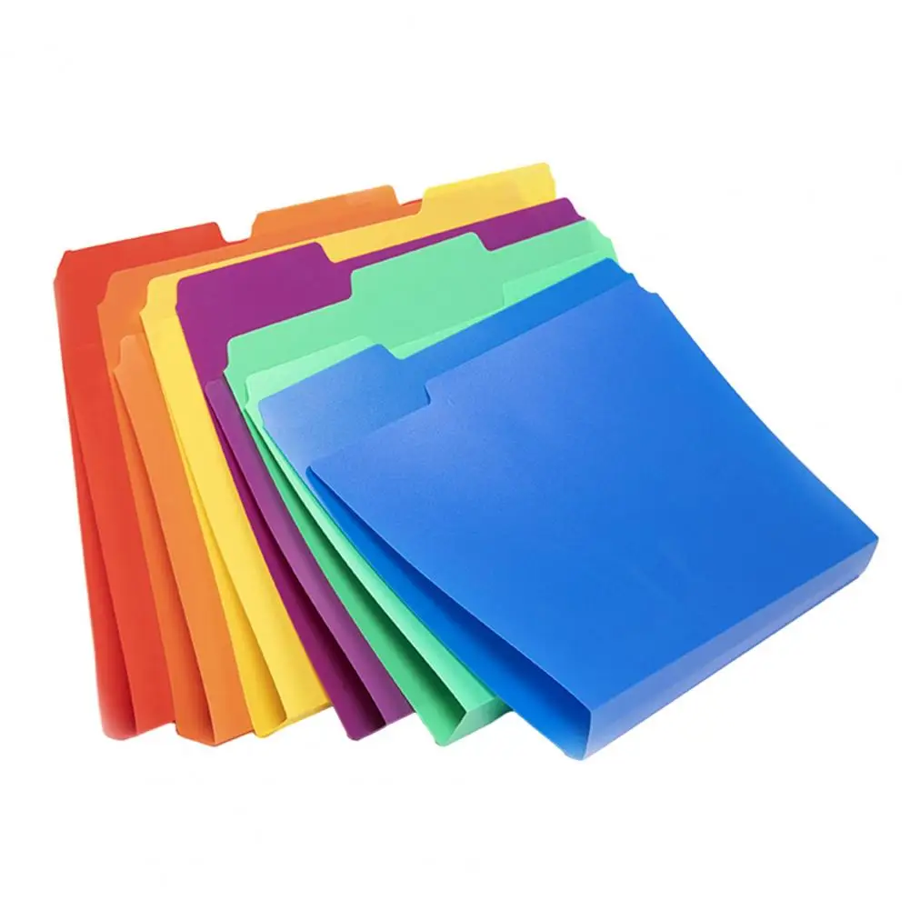 

6-Pack Expandable File Folders Assorted Primary Colors Letter Size 1/3-Cut Tab Expandable Sturdy Desktop File Organization