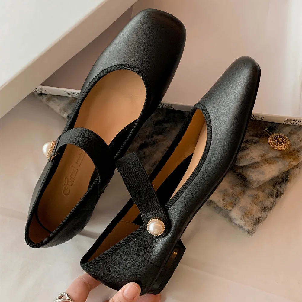 Women's genuine leather elastic band square toe slip-on mary jane ballerians soft comfortable high quality ballet flats shoes
Women's genuine leather elastic band square toe slip-on mary jane ballerians soft comfortable high quality ballet flats shoes