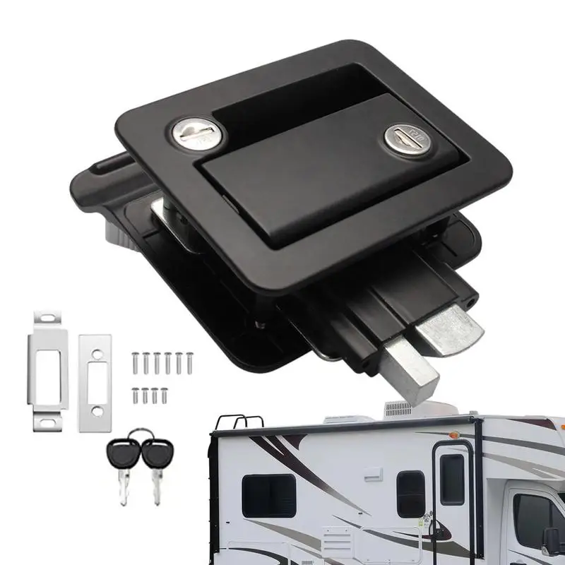 RV Lock Camper Door Handle Latch With Built-in Deadbolt Access Control System RV Accessories Portable Anti-Theft Latch Camping
RV Lock Camper Door Handle Latch With Built-in Deadbolt Access Control System RV Accessories Portable Anti-Theft Latch Camping
