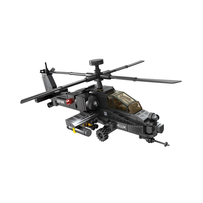 

Military Airplane Building Blocks Armed Attack Helicopter Model Air Force Soldiers Fighter Aircraft Bricks Toys Boys Gifts