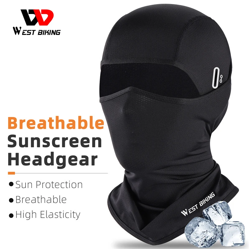 

WEST BIKING Summer Cycling Headgear Breathable Sunscreen Men Women Sports Running Fishing Cap Balaclava Hat Cycling Accessories