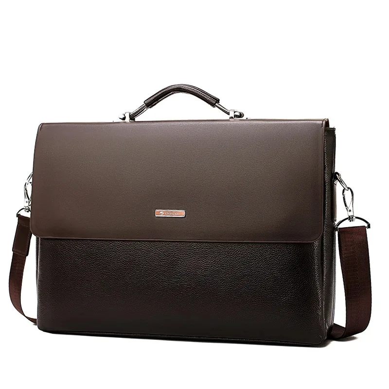 

Business PU Leather Men's Briefcase Luxury Handbag Office Man Laptop Large Capacity Male Shoulder Messenger Bag