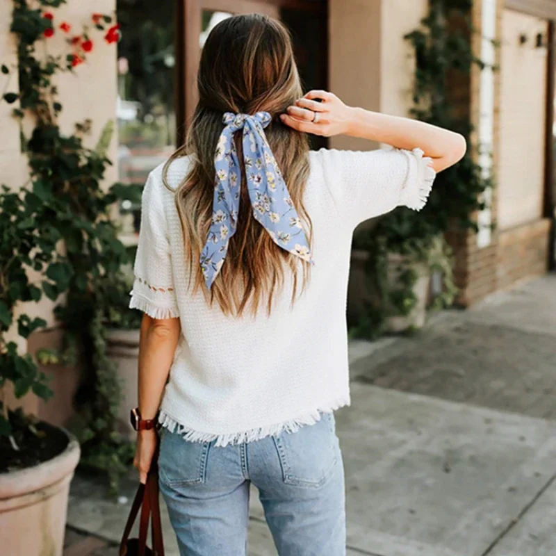 New Fashion Print Long Ribbon Scrunchies Hair Accessories Women Girls Ponytail Scarf Elastic Hair Bands Hair Ties Headwear
New Fashion Print Long Ribbon Scrunchies Hair Accessories Women Girls Ponytail Scarf Elastic Hair Bands Hair Ties Headwear