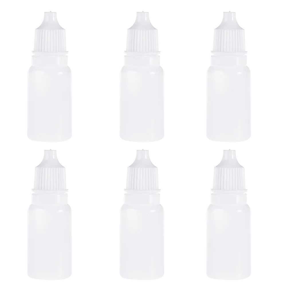 

5Pcs 10ml Squeezable Dropper Bottles Empty Eye Drop Bottles Eye Dripper for Eyewash ( White )