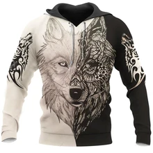 Men's Sweater Spring and Autumn Wolf Animal Hoodie 3D Wolf Print Printed Sweater Unisex Pullover Casual Jacket Street Coat
Men's Sweater Spring and Autumn Wolf Animal Hoodie 3D Wolf Print Printed Sweater Unisex Pullover Casual Jacket Street Coat