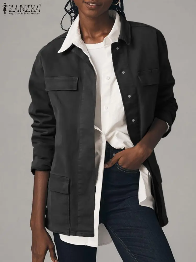 Женское тонкое пальто ZANZEA, модная рубашка-карго, куртки, уличная одежда, весна 2024, куртки с длинным рукавом, винтажная верхняя одежда с воротником с лацканами
Женское тонкое пальто ZANZEA, модная рубашка-карго, куртки, уличная одежда, весна 2024, куртки с длинным рукавом, винтажная верхняя одежда с воротником с лацканами
