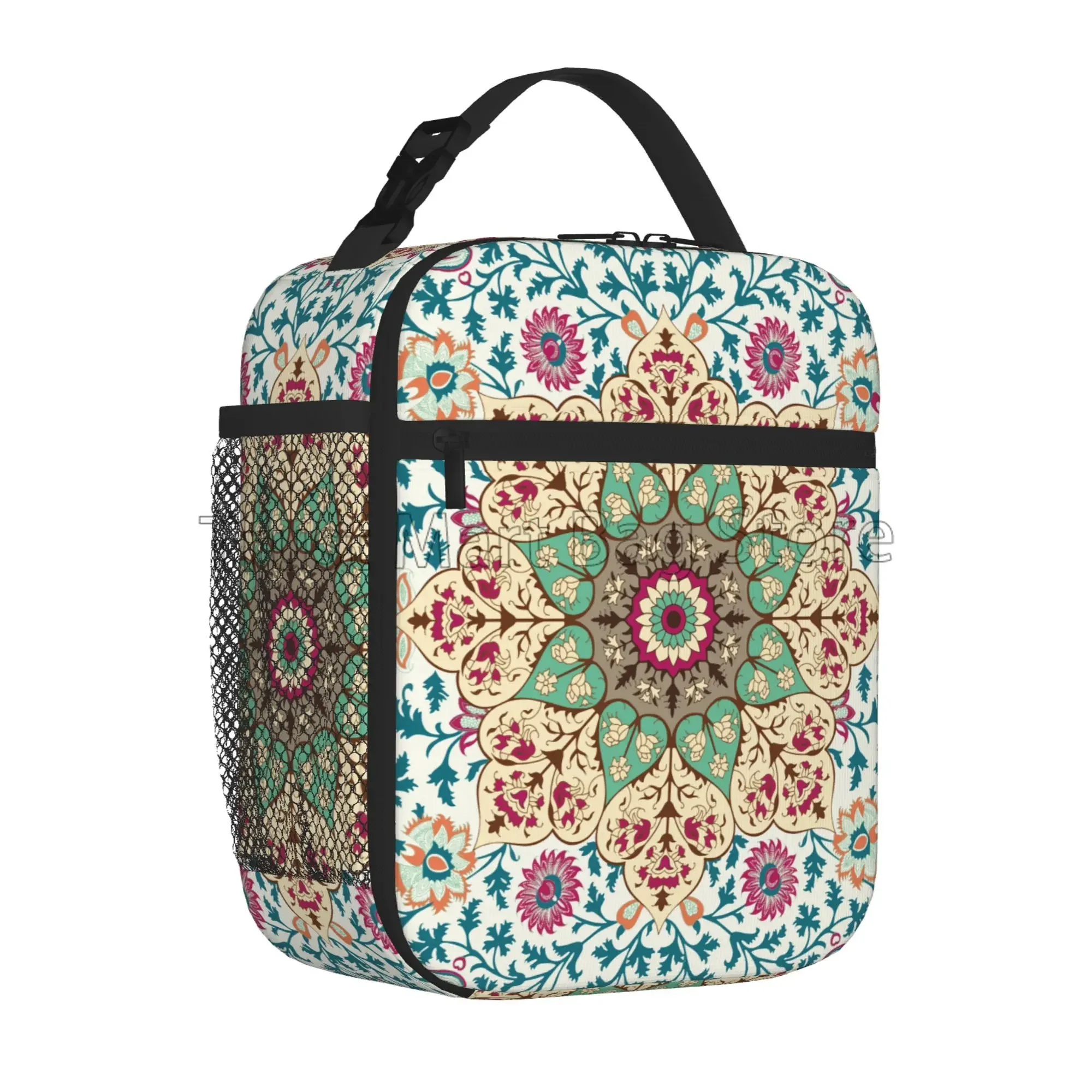 Bohemian Mandala Art Print Insulated Lunch Bag with Side Pocket Portable Reusable Lunch Box Thermal Meal Tote for Women Picnic
Bohemian Mandala Art Print Insulated Lunch Bag with Side Pocket Portable Reusable Lunch Box Thermal Meal Tote for Women Picnic