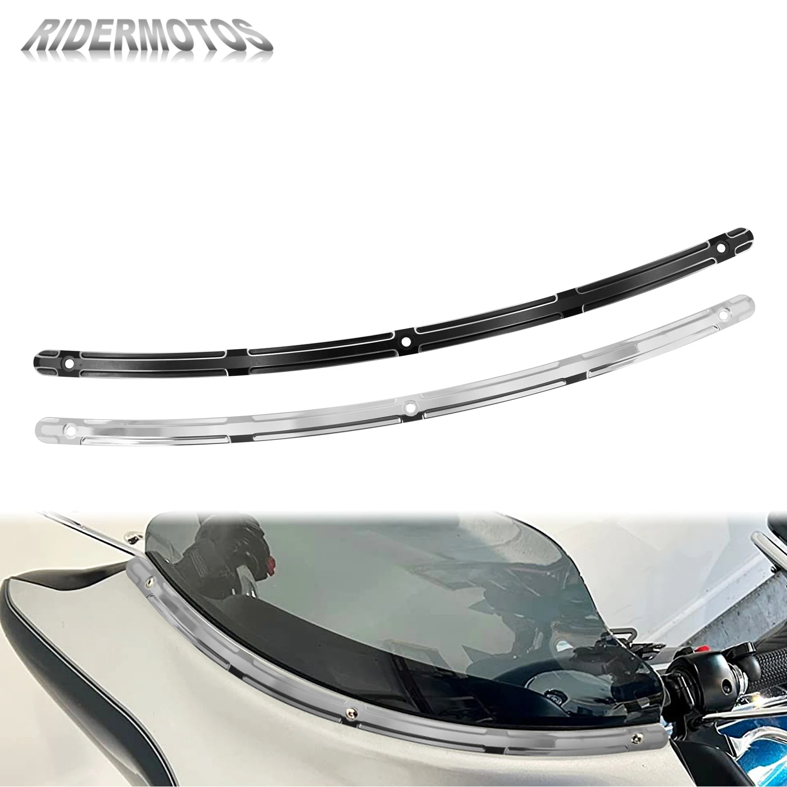 Motorcycle Windscreen Windshield Trim For Harley Touring Electra Glide FLHT Street Tri Glide FLHTC FLHX CVO 1996-13 Black/Chrome
Motorcycle Windscreen Windshield Trim For Harley Touring Electra Glide FLHT Street Tri Glide FLHTC FLHX CVO 1996-13 Black/Chrome