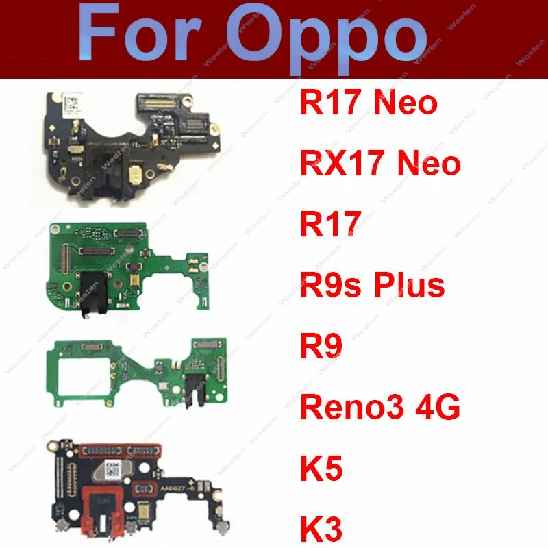 

For OPPO R9 R17 K5 K3/R17 RX17 Neo/R9S Plus/Reno 3 4G Headphone Jack Port Board Microphone Mic Connector Flex Cable Repair Parts