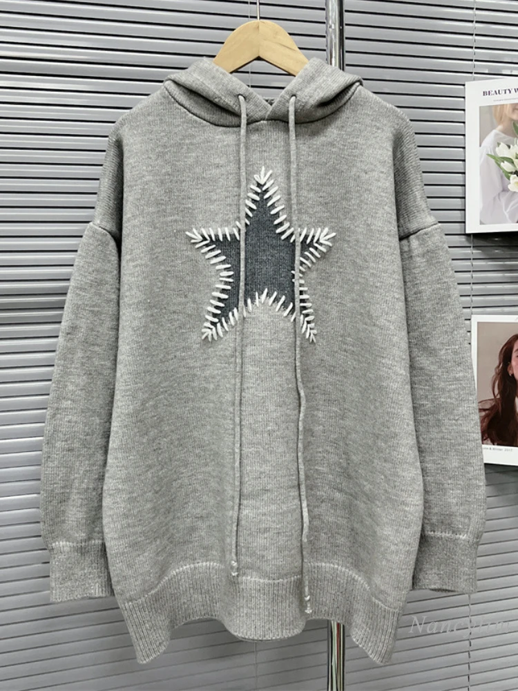 Japanese Style Comfortable Sweater Sweatshirt Women Retro Hooded Sweater Autumn and Winter Loose Knitted Pullover Coat Street
Japanese Style Comfortable Sweater Sweatshirt Women Retro Hooded Sweater Autumn and Winter Loose Knitted Pullover Coat Street