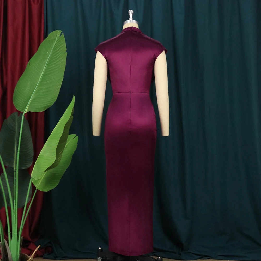 Elegant Ladies Bodycon Satin Dress Cap Sleeve Glossy Evening Dress High Waist Long Dress Women Sexy Slit Tight Maxi Dress Party
Elegant Ladies Bodycon Satin Dress Cap Sleeve Glossy Evening Dress High Waist Long Dress Women Sexy Slit Tight Maxi Dress Party