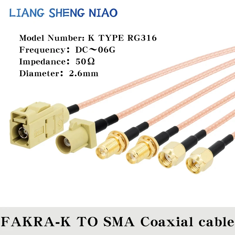 RG316 Coax Cable line FAKRA K TYPE TO SMA Male Female Coaxial cable Connector RF Crimp for Cable GPS Antenna 6G FAKRA K TYPE
RG316 Coax Cable line FAKRA K TYPE TO SMA Male Female Coaxial cable Connector RF Crimp for Cable GPS Antenna 6G FAKRA K TYPE