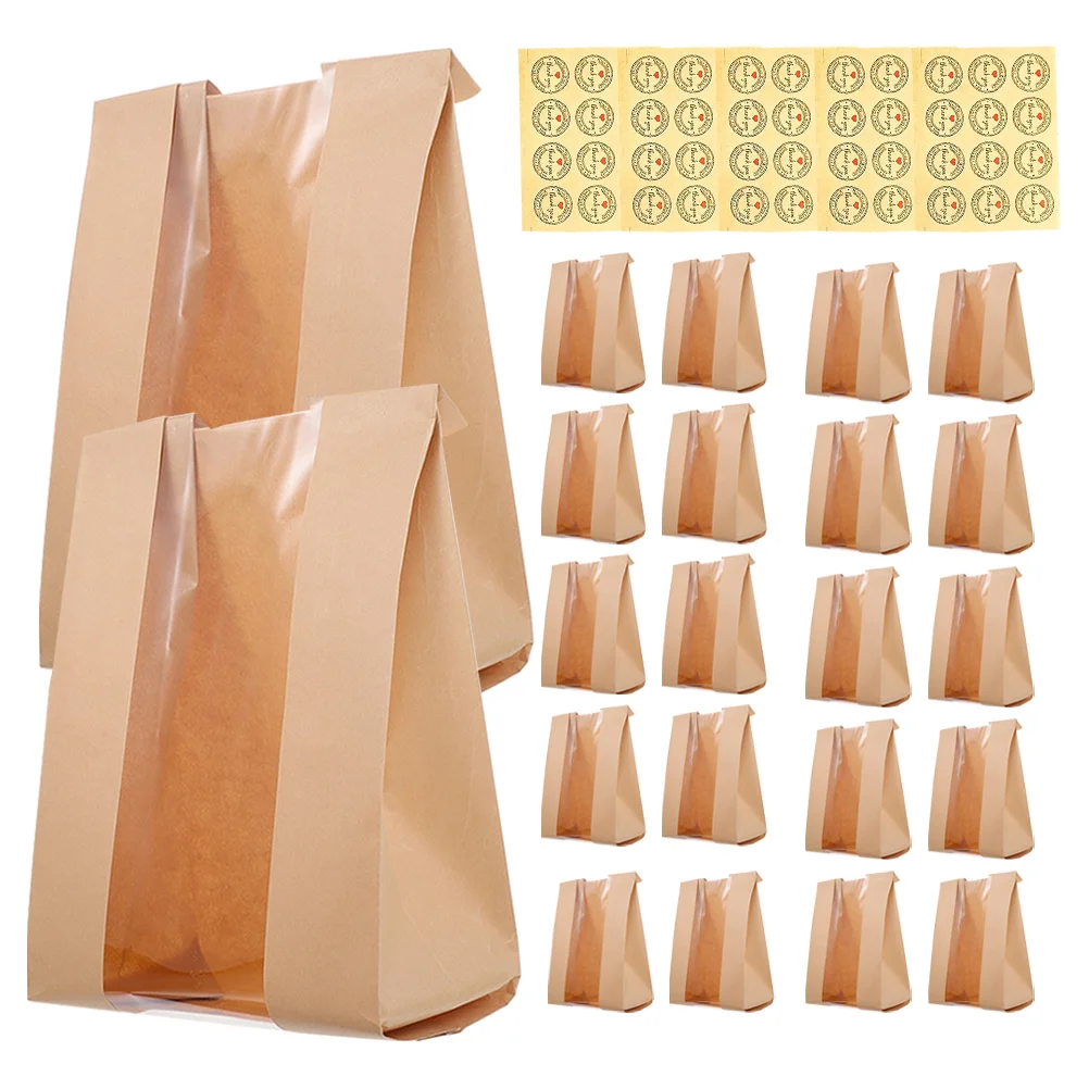1 Set of Paper Bread Bags Baked Food Packaging Storage Bag Homemade Bread Bag with Window
1 Set of Paper Bread Bags Baked Food Packaging Storage Bag Homemade Bread Bag with Window