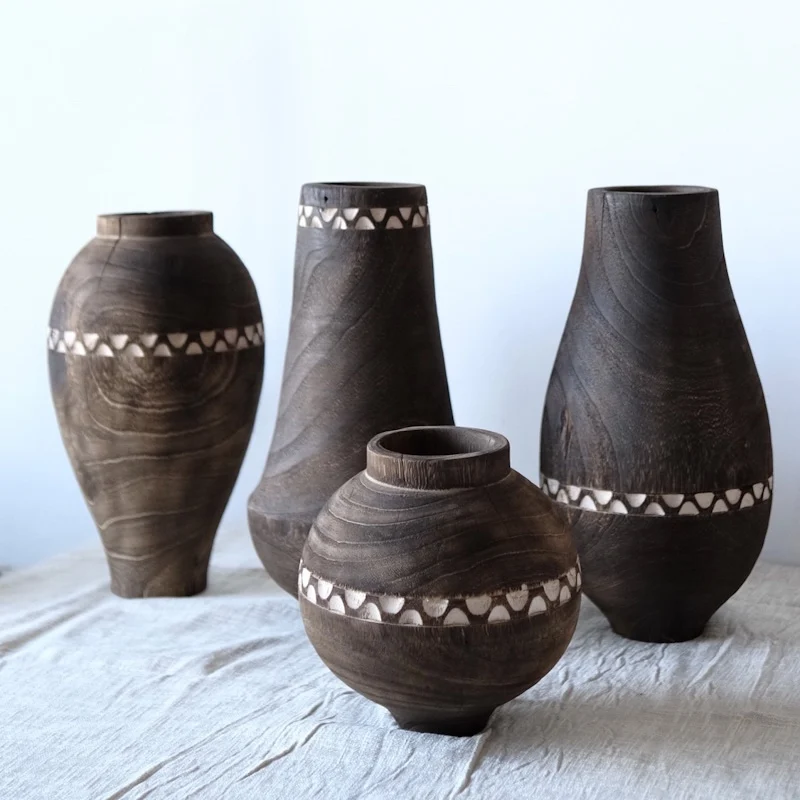 Bohemian Characteristic Handmade Pastoral Wooden Carved Vase Antique Decorative Crafts
Bohemian Characteristic Handmade Pastoral Wooden Carved Vase Antique Decorative Crafts