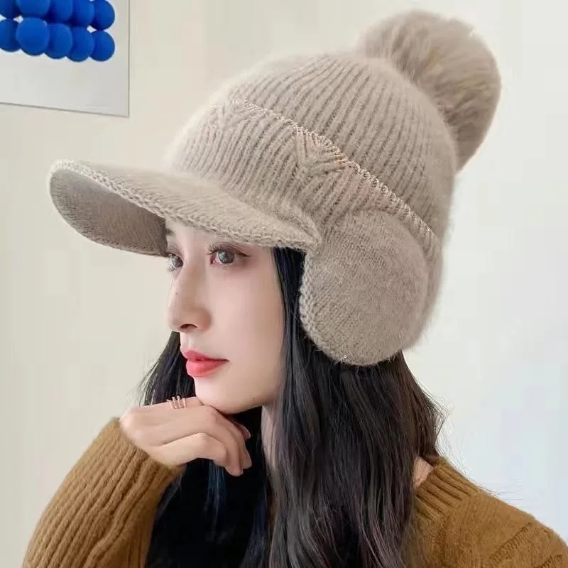 Golf Hat Knitted Cap Women's Winter Fleece-lined Thickened Neck Cap Riding Ear Protection Cold-proof Wool Cap
Golf Hat Knitted Cap Women's Winter Fleece-lined Thickened Neck Cap Riding Ear Protection Cold-proof Wool Cap