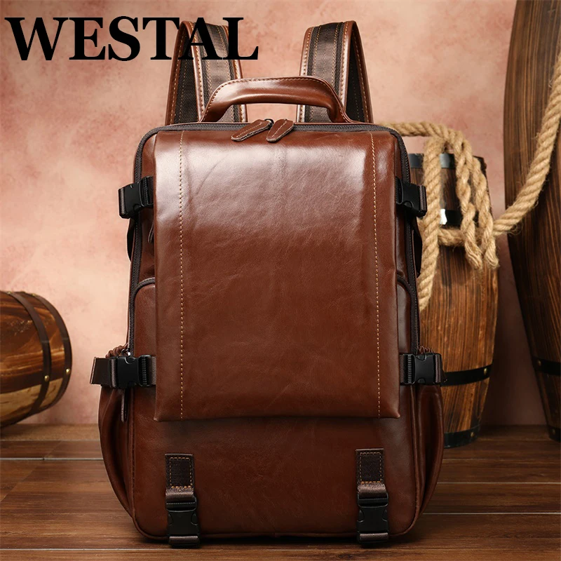 WESTAL Genuine Leather Backpack Men 15 Inch Laptop Bag Travel Outdoor Motorcycle Riding Sports Handbags Rucksack Teenagers 8985
WESTAL Genuine Leather Backpack Men 15 Inch Laptop Bag Travel Outdoor Motorcycle Riding Sports Handbags Rucksack Teenagers 8985