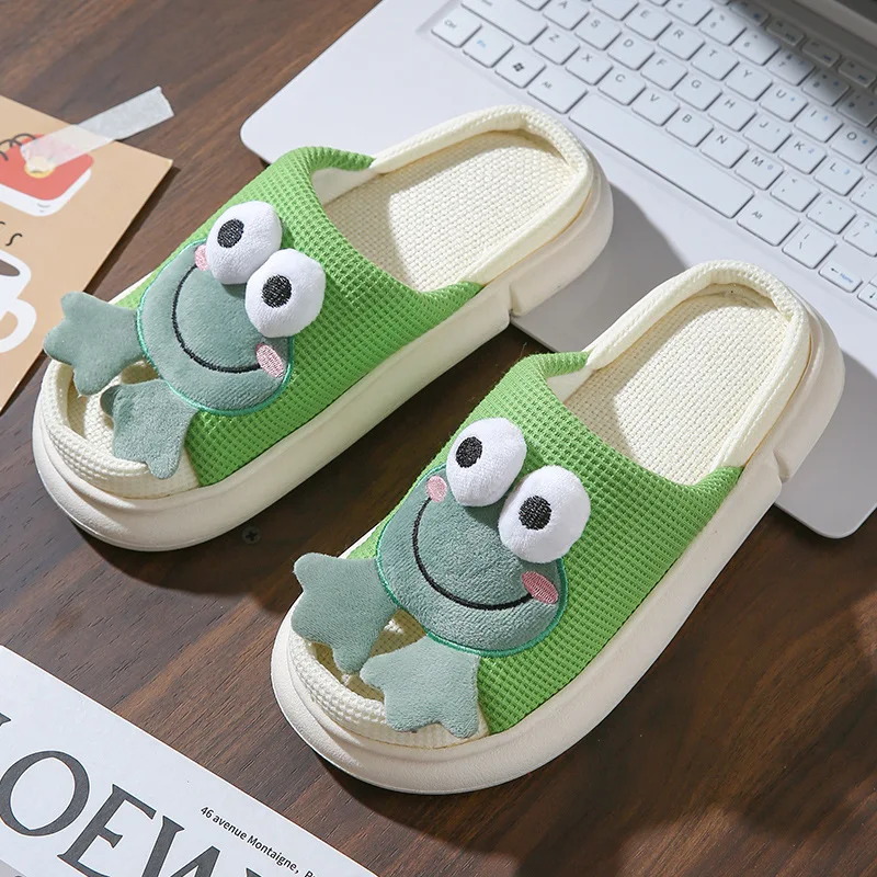 Frog Slippers for Women Spring Summer Cozy Flip Flops Platform Cloud Kawaii Cartoon Frog Woman Sandals Frog House Slipper
Frog Slippers for Women Spring Summer Cozy Flip Flops Platform Cloud Kawaii Cartoon Frog Woman Sandals Frog House Slipper