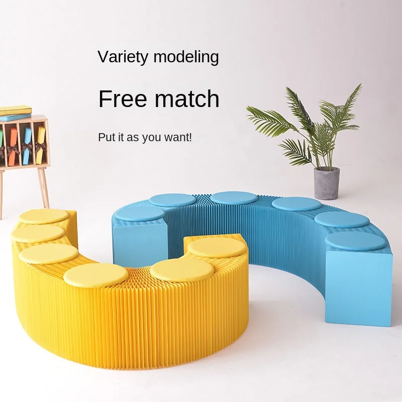 100X30X30CM Simple Creative Telescopic Organ Folding Paper Stool Portable Space Saving Furniture Sofa Entrance Kraft Bench
100X30X30CM Simple Creative Telescopic Organ Folding Paper Stool Portable Space Saving Furniture Sofa Entrance Kraft Bench