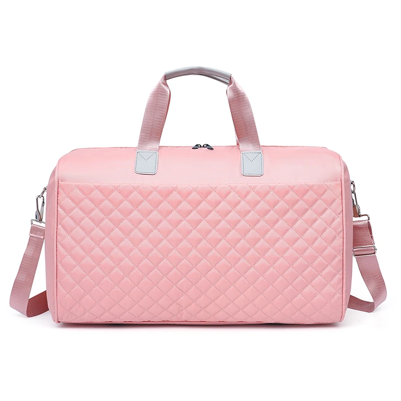 

High Capacity Solid Waterproof Oxford Travel Bags Diamond Lattice Sports Fitness Bag 2024 Hot Sale Women's Bag Bolsa De Viaje