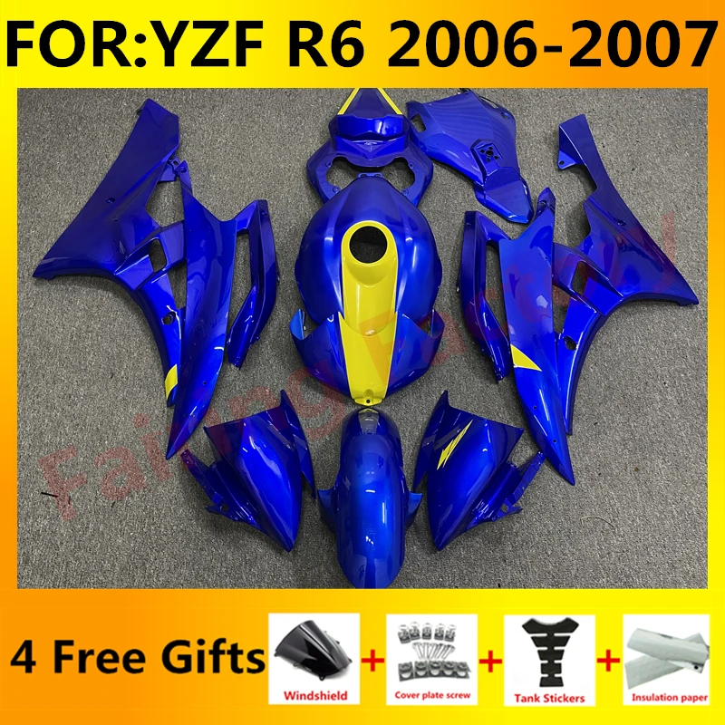 NEW ABS Motorcycle Injection mold full Fairing Kit fit For YZF R6 2006 2007 YFZ-R6 06 07 Bodywork Fairings kits set blue yellow
NEW ABS Motorcycle Injection mold full Fairing Kit fit For YZF R6 2006 2007 YFZ-R6 06 07 Bodywork Fairings kits set blue yellow