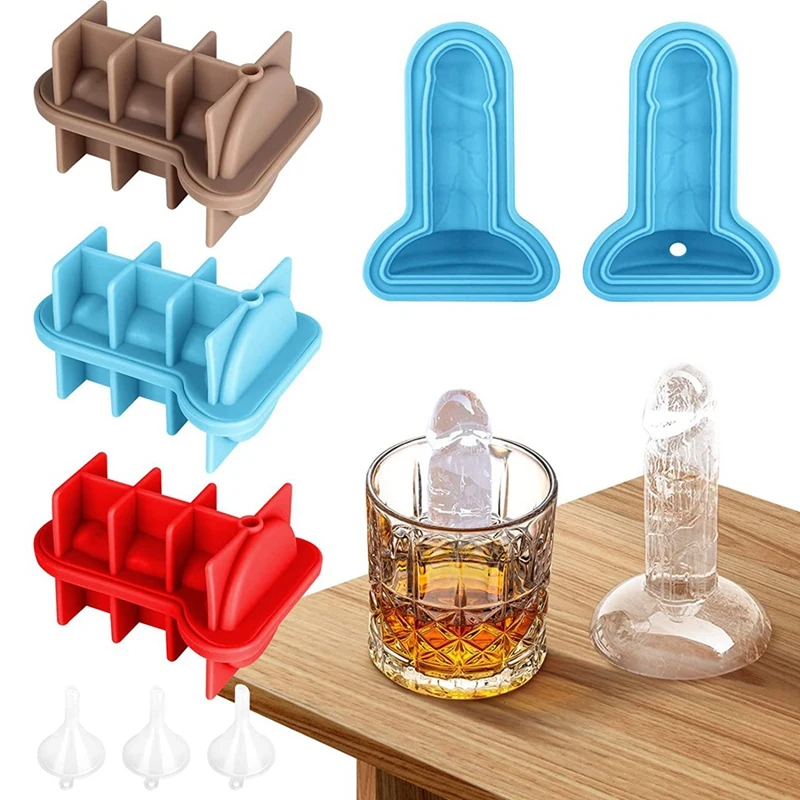 3Pcs Prank Silicone Ice-Cube Trays For Bachelorette Party,Funny Ice Cube Molds For Chilling Cocktails Whiskey Tea Drinks 
3Pcs Prank Silicone Ice-Cube Trays For Bachelorette Party,Funny Ice Cube Molds For Chilling Cocktails Whiskey Tea Drinks