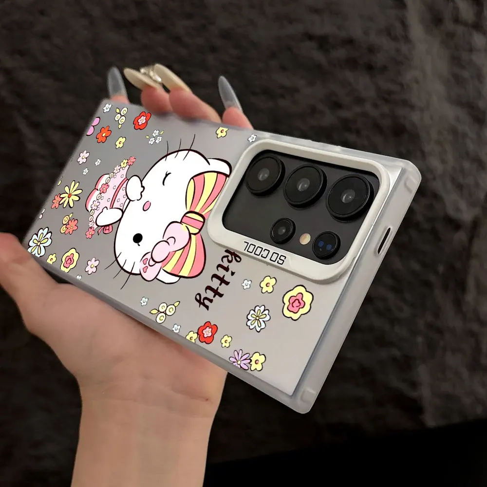 Cute Hello Kitty Flower S25 Case For Samsung S25 S24 Ultra Funda For Galaxy S23 S22 S21 FE S20 Ultra Plus Shockproof Phone Cover Cute Hello Kitty Flower S25 Case For Samsung S25 S24 Ultra Funda For Galaxy S23 S22 S21 FE S20 Ultra Plus Shockproof Phone Cover