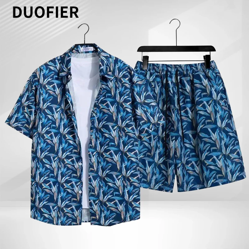 Summer Men Shorts Set Floral Print Hawaiian Shirt and Shorts Sets Beach Wear Holiday Clothes Vocation Outfit Male Two Piece Set
Summer Men Shorts Set Floral Print Hawaiian Shirt and Shorts Sets Beach Wear Holiday Clothes Vocation Outfit Male Two Piece Set