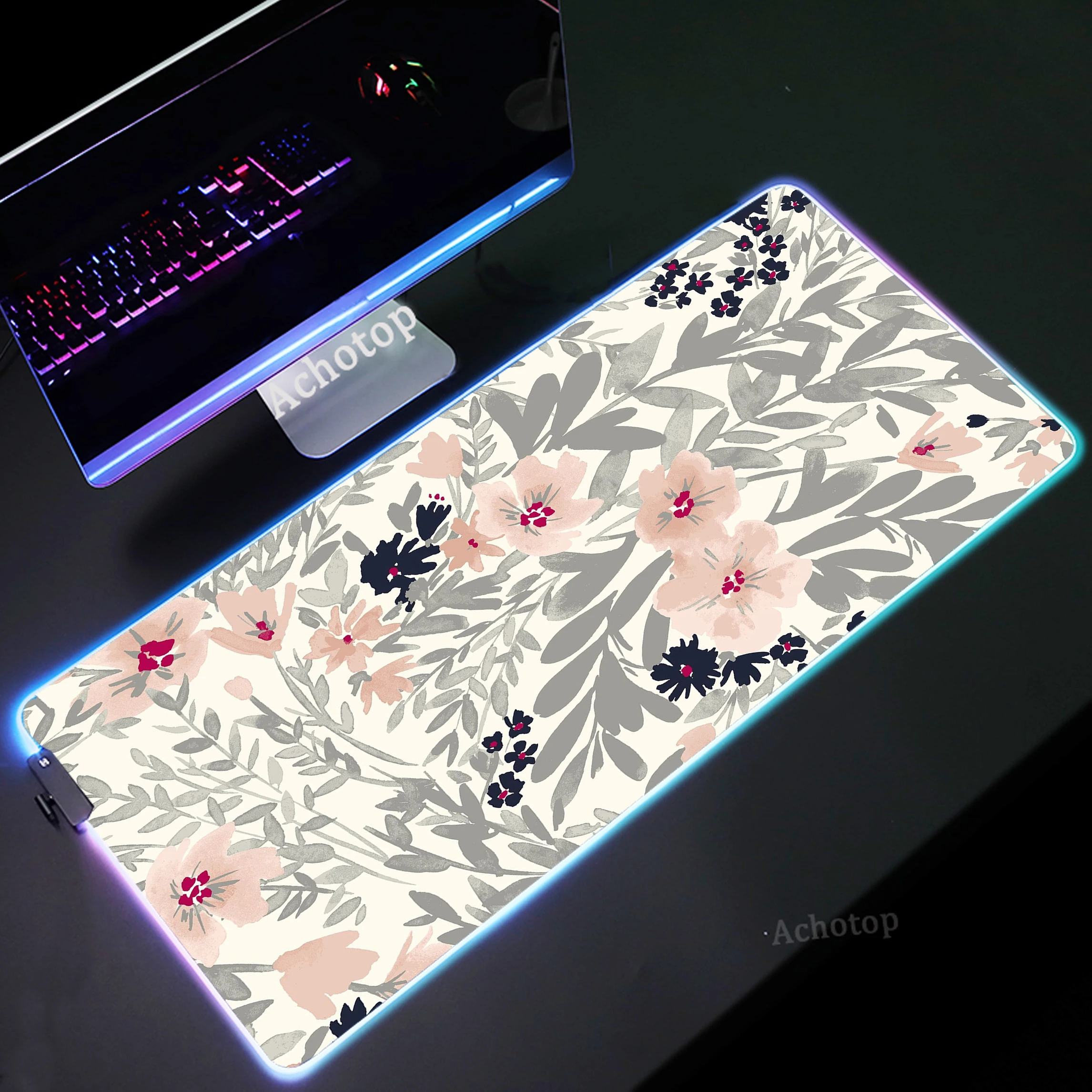 Large Flower RGB Mouse Pad XXL Backlight Mousepad LED Mouse Mat Big Locking Edge Mousemat Computer Table Pads PC Keyboard Mats
Large Flower RGB Mouse Pad XXL Backlight Mousepad LED Mouse Mat Big Locking Edge Mousemat Computer Table Pads PC Keyboard Mats