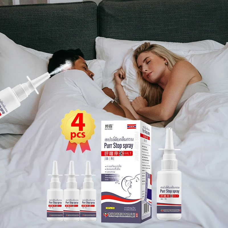 

Anti Snoring Spray Better Breathing Sleep Nose Stop Snoring Anti Snore Nasal Liquid Health Care Thailand Formula 2/4bottles