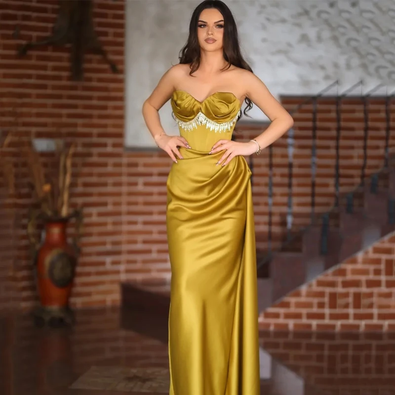 Sexy Prom Dresses Sweetheart Mermaid Evening Dress Beadings Floor Length Saudi Arabia Cocktail Party Gowns Plus Size Custom
Sexy Prom Dresses Sweetheart Mermaid Evening Dress Beadings Floor Length Saudi Arabia Cocktail Party Gowns Plus Size Custom