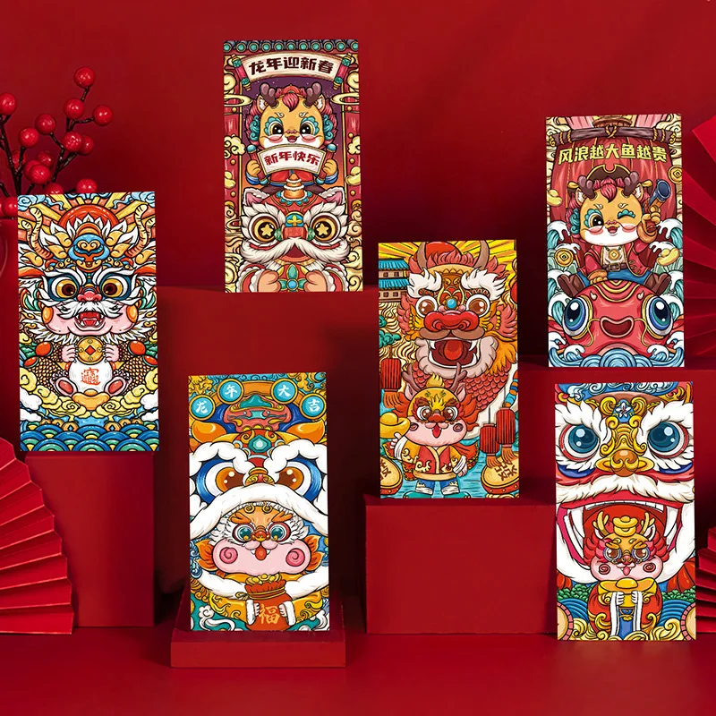 6Pcs Spring Festival Supplies Dragon Pattern with Best Wishes Wedding Red Packet Red Envelope Bless Pocket Lucky Money Bag Cute
6Pcs Spring Festival Supplies Dragon Pattern with Best Wishes Wedding Red Packet Red Envelope Bless Pocket Lucky Money Bag Cute