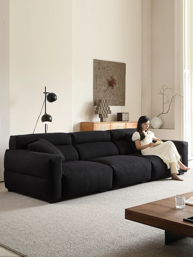 Small black cow fabric sofa straight row three small apartment Nordic ins wind designer creative Valley
Small black cow fabric sofa straight row three small apartment Nordic ins wind designer creative Valley
