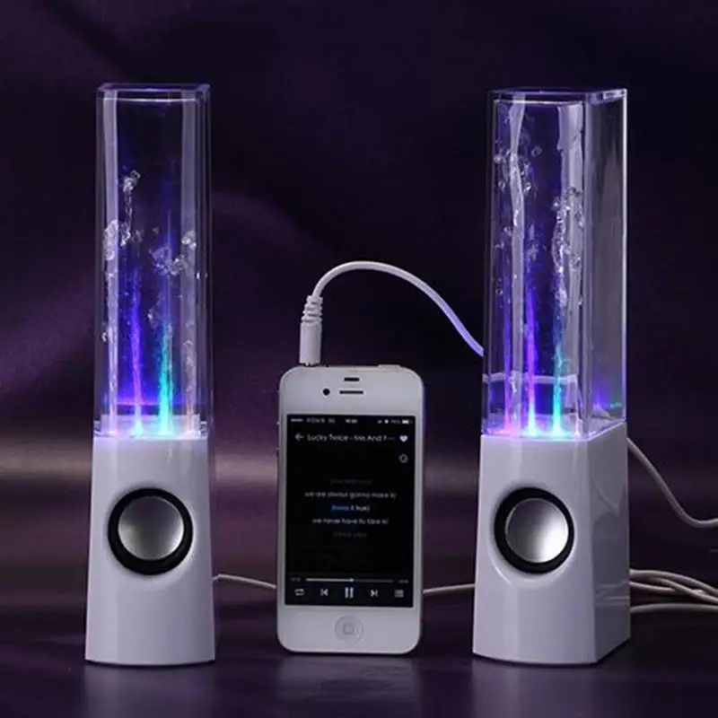 2pcs Led Dancing Water Music Fountain Light Speakers Portable Desk Mp3 Stereo Wired Speaker
2pcs Led Dancing Water Music Fountain Light Speakers Portable Desk Mp3 Stereo Wired Speaker