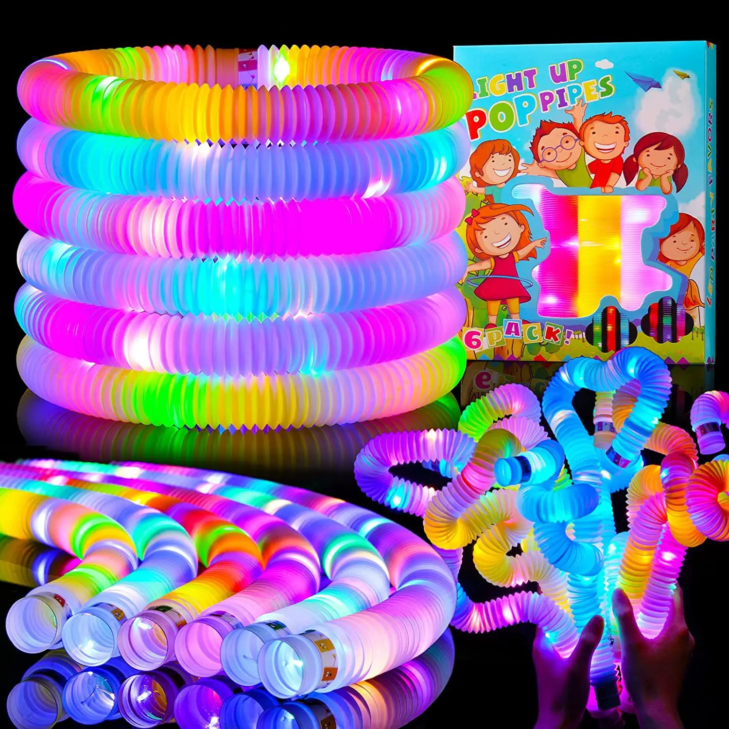 Flashing Pop Tubes Fidget Tubes Luminous Glow in the Dark Sensory Toys for Kids Adult Fidget Stress Relief Halloween Party Favor
Flashing Pop Tubes Fidget Tubes Luminous Glow in the Dark Sensory Toys for Kids Adult Fidget Stress Relief Halloween Party Favor