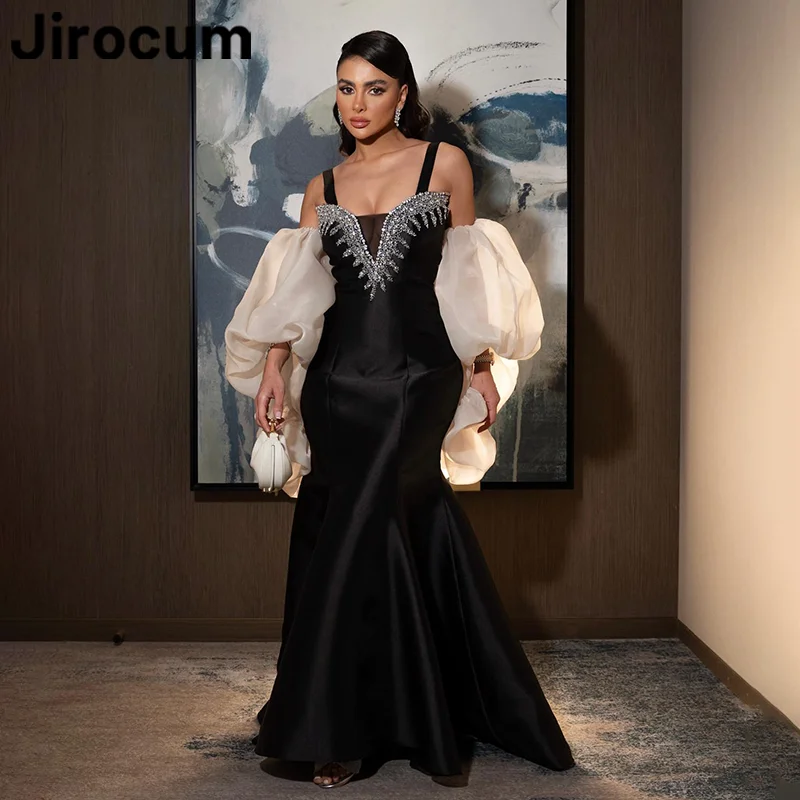 Jirocum Black Mermaid Prom Dress Women's Spaghetti Strap Beaded Party Evening Gown Custom Floor Length Formal Occasion Gowns
Jirocum Black Mermaid Prom Dress Women's Spaghetti Strap Beaded Party Evening Gown Custom Floor Length Formal Occasion Gowns