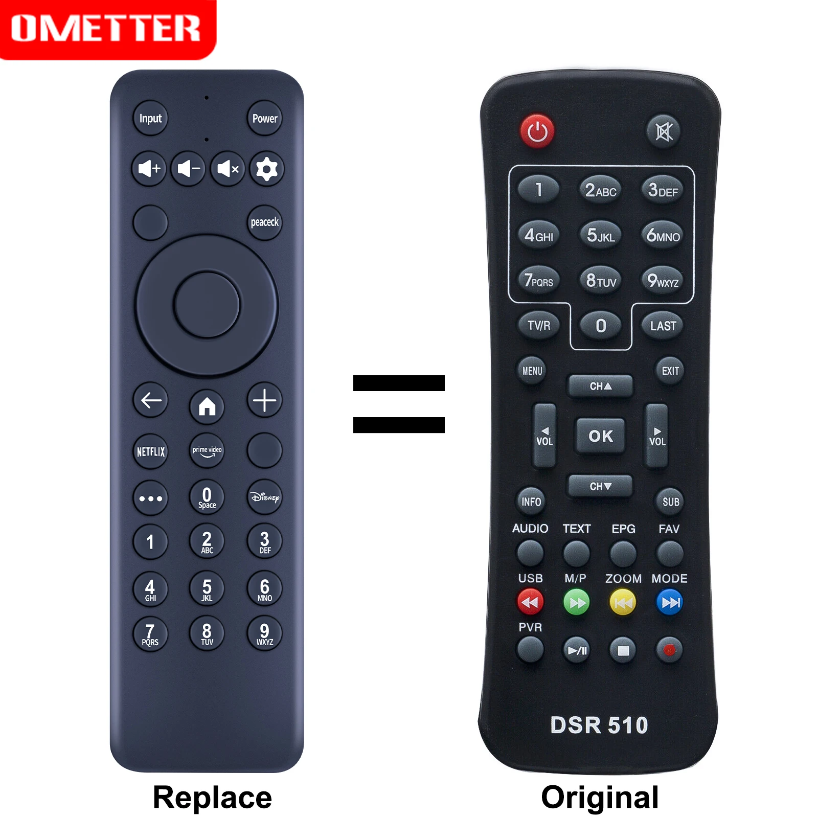 DSR510 Replacement Remote Control for Schwaiger for Skymaster for Megasat DSR510 Mini Digital Satellite Receiver
DSR510 Replacement Remote Control for Schwaiger for Skymaster for Megasat DSR510 Mini Digital Satellite Receiver