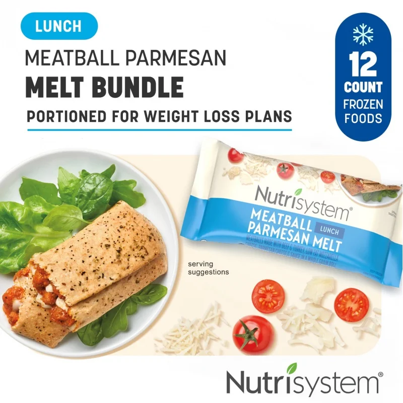 

Nutrisystem Meatball Parmesan Lunch Melt, Packaged Meal, 12 Count