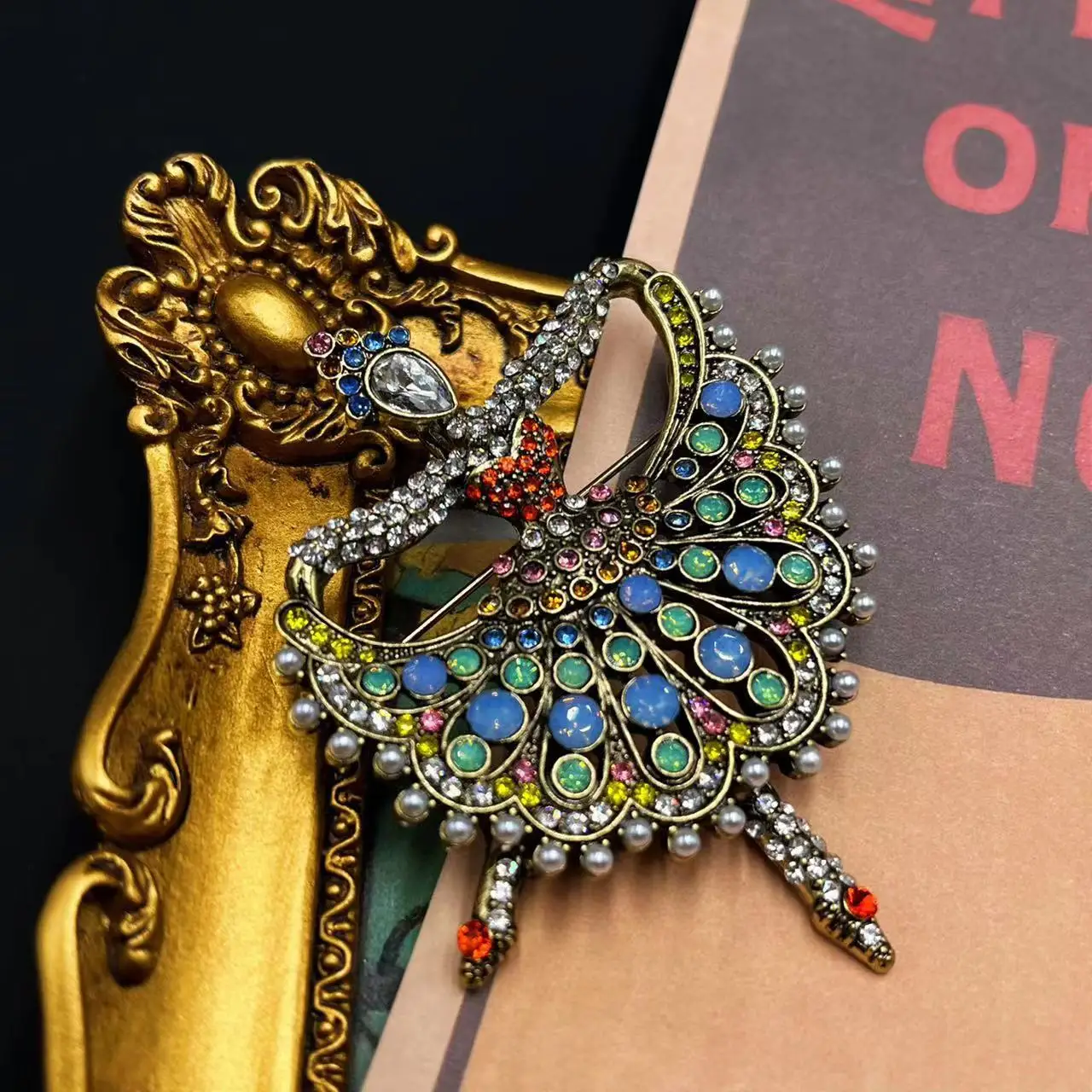 Fashion Vintage Colorful Ballerina girl Sweet cute dress Fashion elegant Brooch Pin for Women Jewelry Accessories
Fashion Vintage Colorful Ballerina girl Sweet cute dress Fashion elegant Brooch Pin for Women Jewelry Accessories