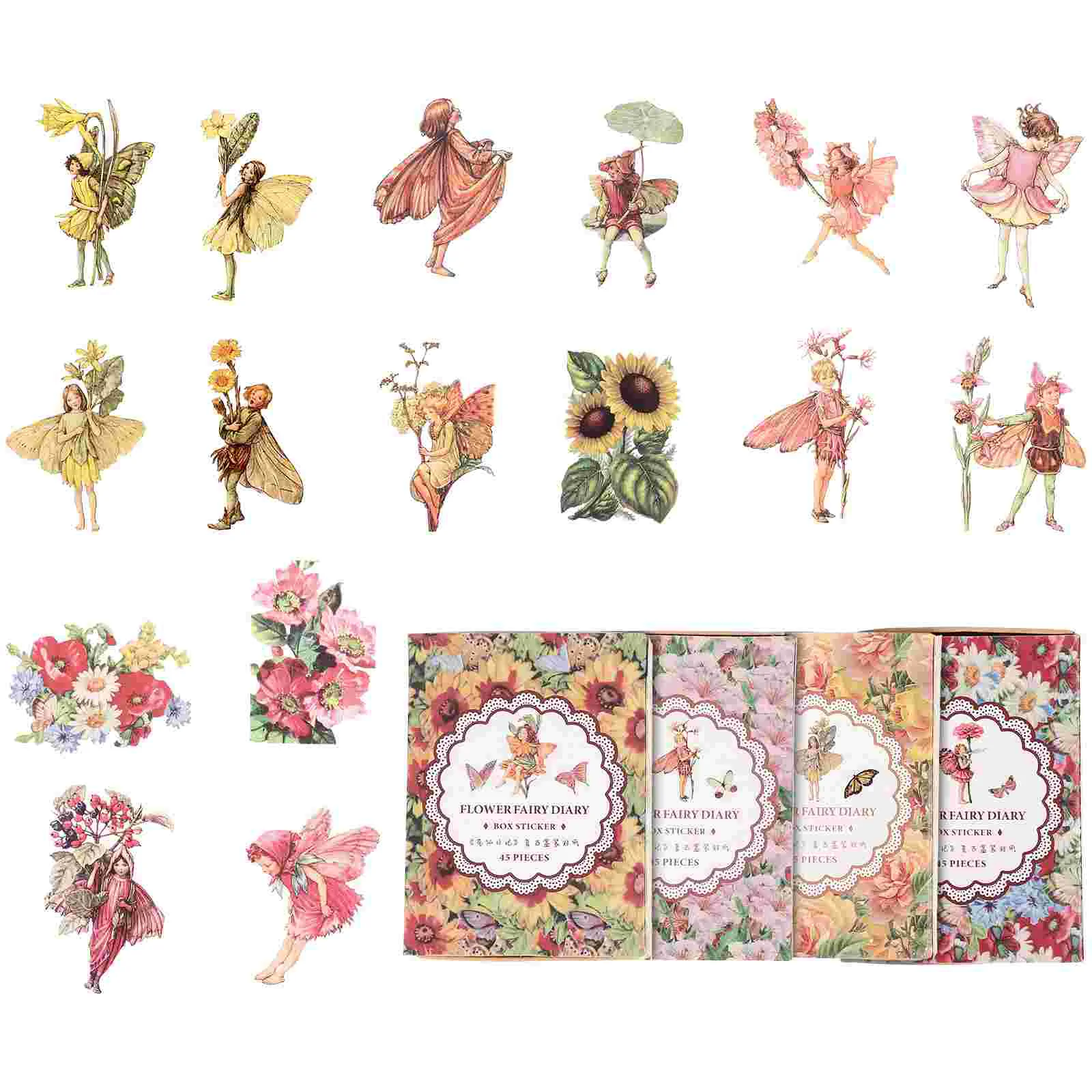 4 Boxes Decorative Handbook Stickers Fairy Flower Labels Flowers for Journaling Scrapbooking Supplies The Pet Memo Decal Paper
4 Boxes Decorative Handbook Stickers Fairy Flower Labels Flowers for Journaling Scrapbooking Supplies The Pet Memo Decal Paper