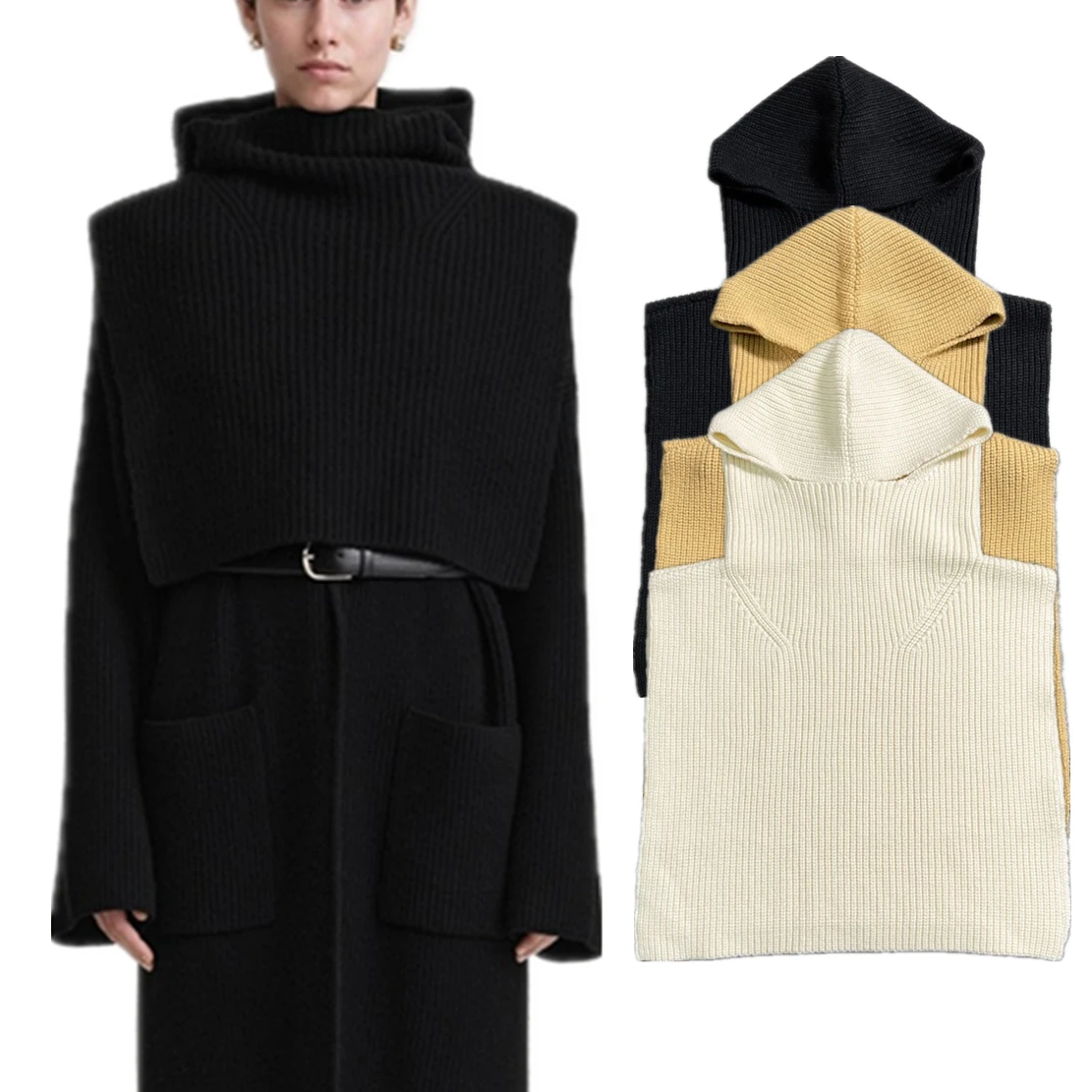 Maxdutti Spring 2024 Nordic Minimalist Knit Sweater Women Casual Loose Hooded Wool Knit Scarf Sweater Tops
Maxdutti Spring 2024 Nordic Minimalist Knit Sweater Women Casual Loose Hooded Wool Knit Scarf Sweater Tops