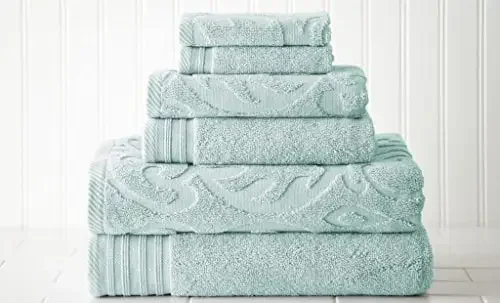 Medallion Jacquard 6-Piece Cotton Bath Towel Set, Blue for SPA Bathroom Bath Towels for Adults Children
Medallion Jacquard 6-Piece Cotton Bath Towel Set, Blue for SPA Bathroom Bath Towels for Adults Children