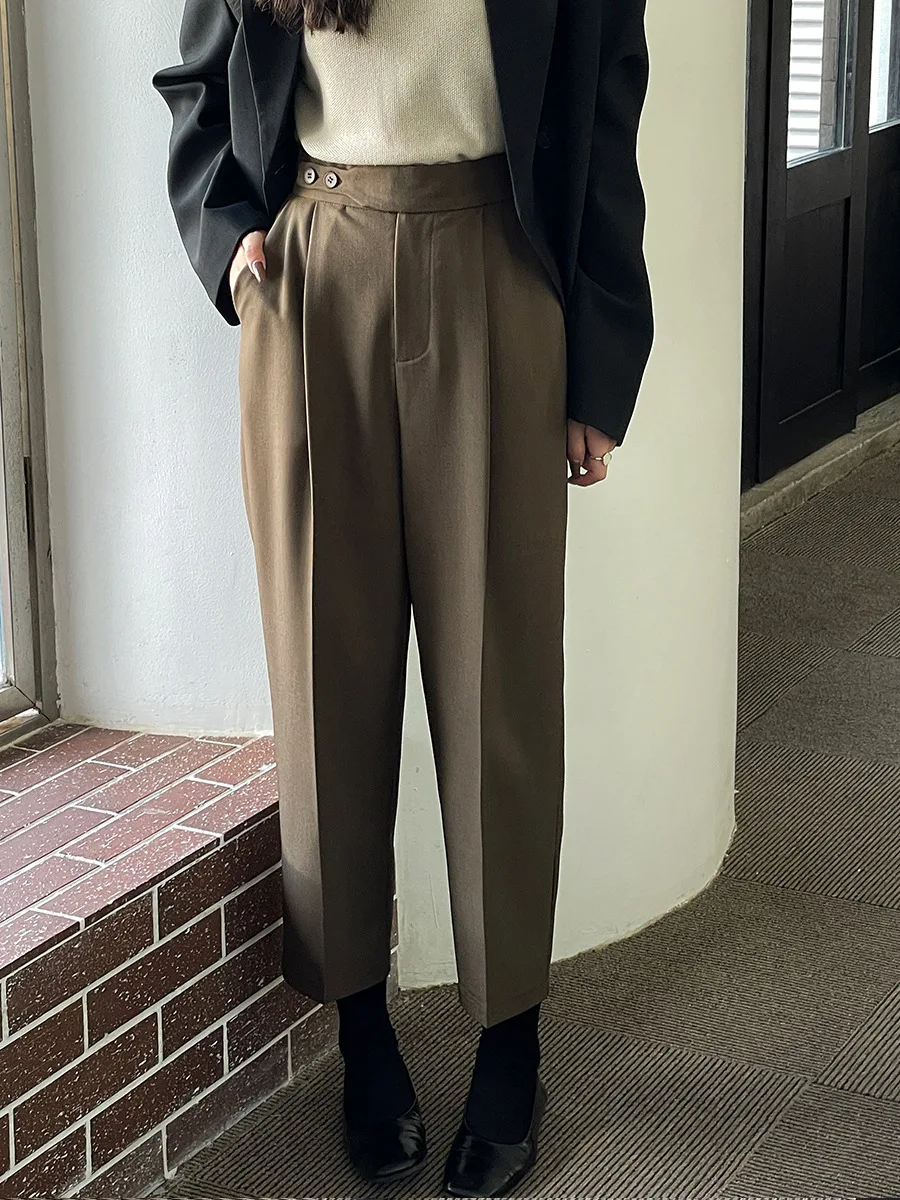 ZHISILAO New Office Lady Straight Pants Women Vintage High Waist Ankle-length Trousers Autumn 2023
ZHISILAO New Office Lady Straight Pants Women Vintage High Waist Ankle-length Trousers Autumn 2023