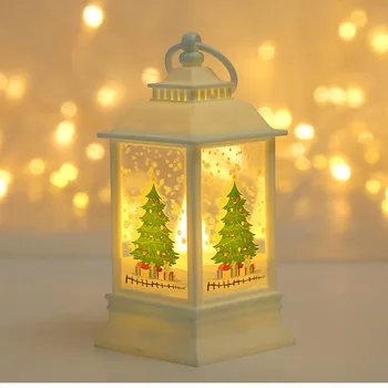 조명 크리스마스 바람 램프 산타 크리스마스 트리 크리스마스 촛대 램프, 빛나는 눈사람 산타 행잉 램프 파티