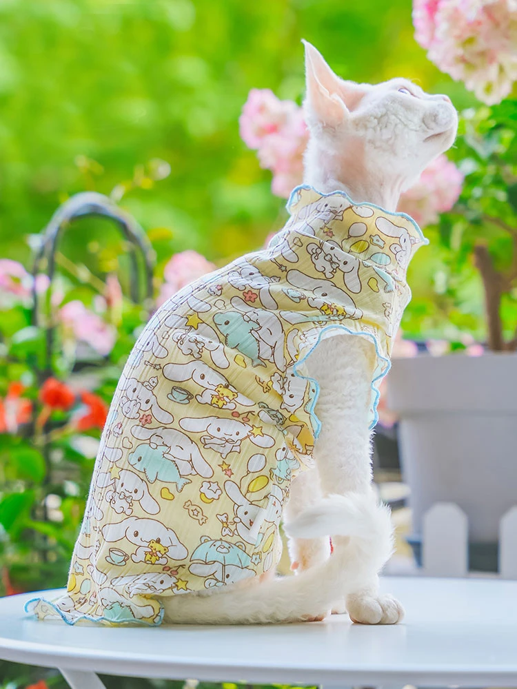 Одежда с котом Sphnx, футболка с мультяшным принтом для котят, зеленое хлопковое пальто для Devon Rex, весенний жилет с котом без волос, товары для кошек
Одежда с котом Sphnx, футболка с мультяшным принтом для котят, зеленое хлопковое пальто для Devon Rex, весенний жилет с котом без волос, товары для кошек