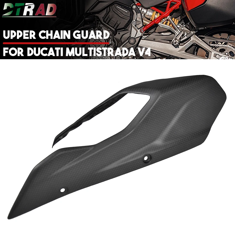 

MTS For DUCATI Multistrada V4 V4S Sport 2021 2022 2023 Carbon Fiber Upper Vented Chain Guard Fairing Kit Motorcycle Accessories