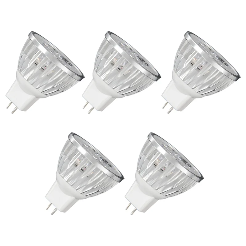 

5X 4W Dimmable MR16 LED Bulb/3200K Warm White LED Spotlight/50 Watt Equivalent Bi Pin GU5.3 Base/330 Lumen