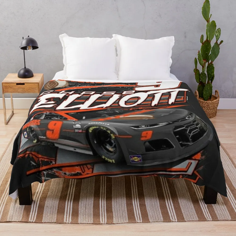 

chase elliott Throw Blanket Weighted Thin Flannels Tourist Plaid on the sofa Blankets