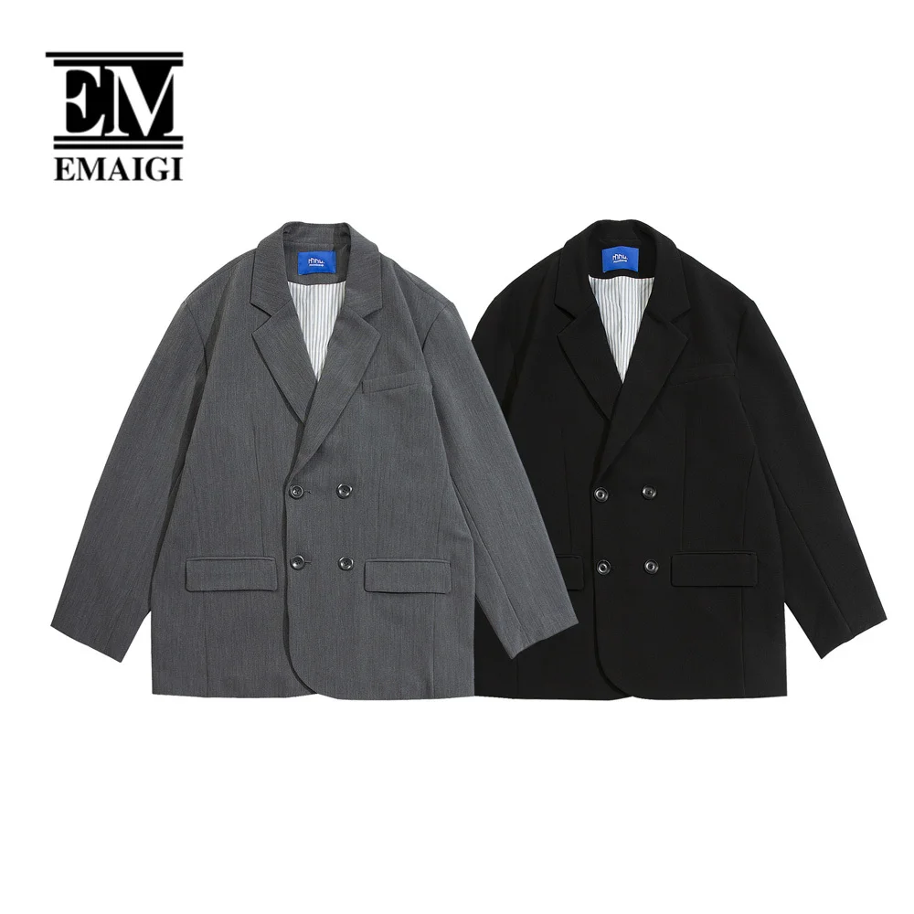 Double Breasted Blazers Men Women Japanese Korean Streetwear Fashion Vintage Loose Casual Blazers Suit Jacket Unisex Coat
Double Breasted Blazers Men Women Japanese Korean Streetwear Fashion Vintage Loose Casual Blazers Suit Jacket Unisex Coat