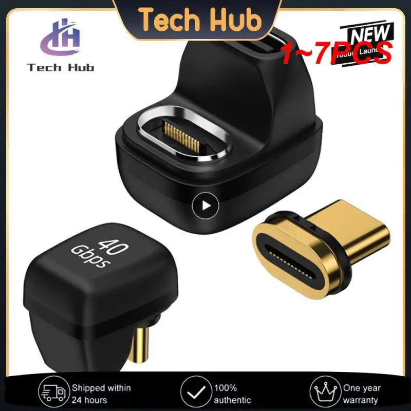 

1~7PCS C U Shape Adapter 8K@60hz 40gbps USB Type C 4.0 Male To Female Connector for 3 5A 100W Data&Charging Adapters