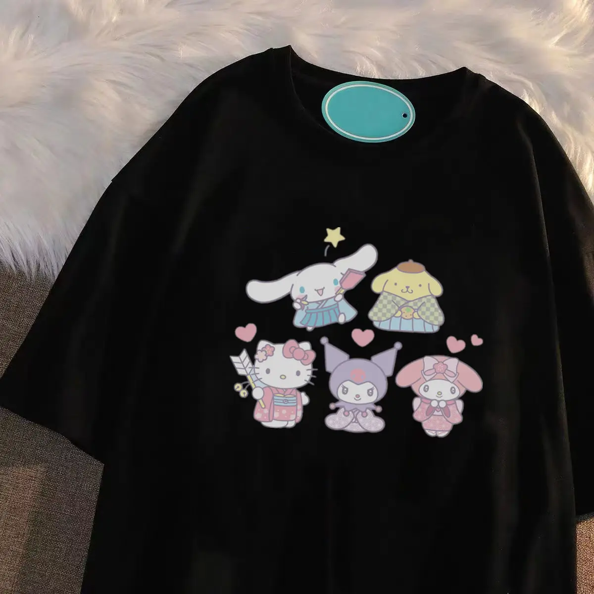 Sanrio Anime Cartoon Kulomi Cinnamon Roll Cotton Short Sleeve T-Shirt Female Summer Cute Sweet Salt Loose Girl Tops Wholesale
Sanrio Anime Cartoon Kulomi Cinnamon Roll Cotton Short Sleeve T-Shirt Female Summer Cute Sweet Salt Loose Girl Tops Wholesale
